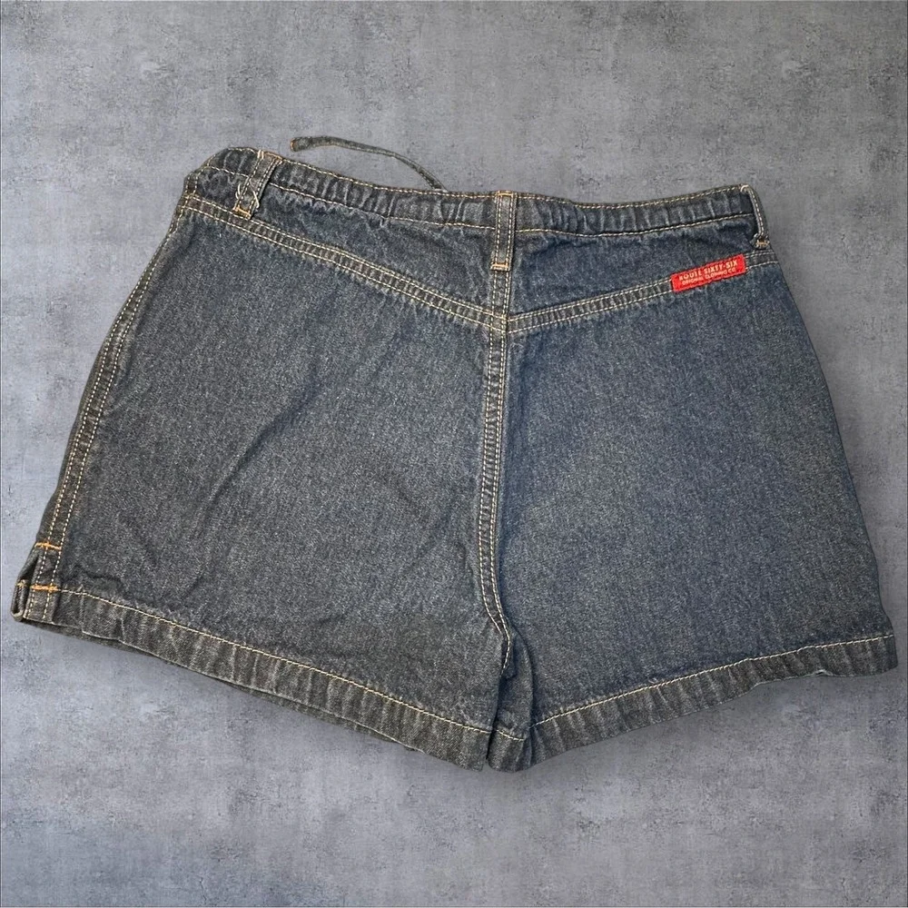 Route 66 Junior Denim Shorts Drawstring Elastic Waist‎ Cotton Size 9/10